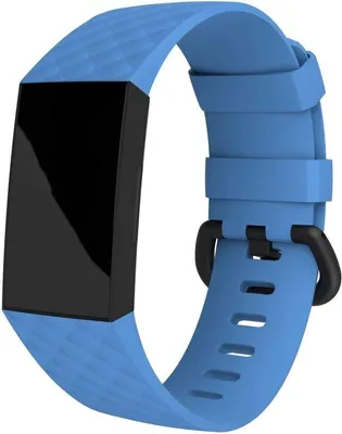 Productafbeelding van CHPN - Polsband geschikt voor Fitbit Charge 3 - Lichtblauw - Maat S - Fitbit-polsband - Unisex - Siliconen - Polsband voor Fitbit
