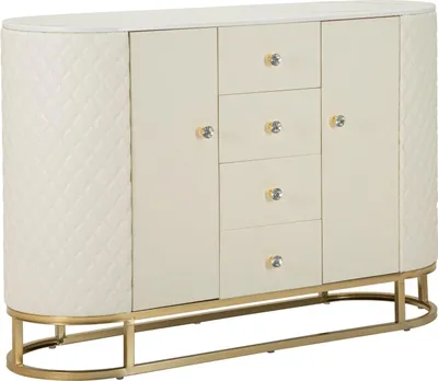 Produktbild von FURNLUX Anrichte Sharon Weiss 120cm / Hauptfarbe: Weiß / Abmessungen: 120 x 85 x 40 cm