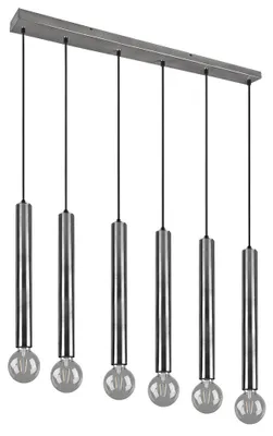 Immagine prodotto di Lampada a sospensione, regolabile in altezza, nichel opaco, L 110 cm