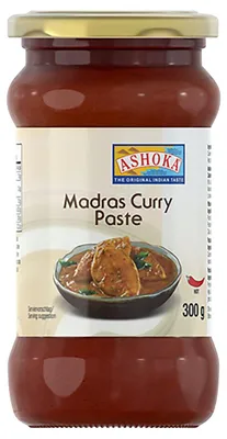 Immagine prodotto di Ashoka Madras Curry Paste 300g - Pasta di curry indiano piccante per piatti di Madras
