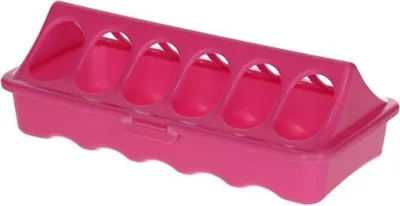 Produktbild von Kerbl Futtertrog für Küken Kunststoff rosa  B 9 x L 20 cm