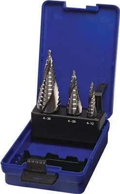 Produktbild von Stufenbohrersatz D.4-12/4-20/4-30mm HSS Spiralnut 3tlg.Ku.-Kass.PROMAT