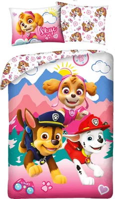 Produktbild von Paw Patrol Bettbezug, Skye – 140 x 200 cm + 70 x 90 cm – Baumwolle
