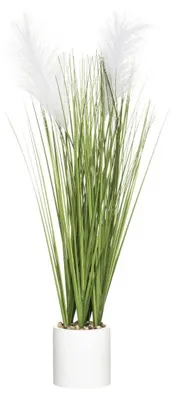 Immagine prodotto di Erba artificiale in vaso di cemento, altezza 70 cm