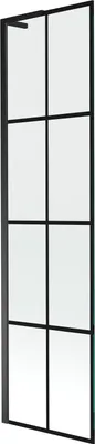 Produktbild von Mexen Next L Badewannenfaltwand 1-flügelig 50 x 150 cm, schwarzes Muster, schwarz - 895-050-000-03-77-70