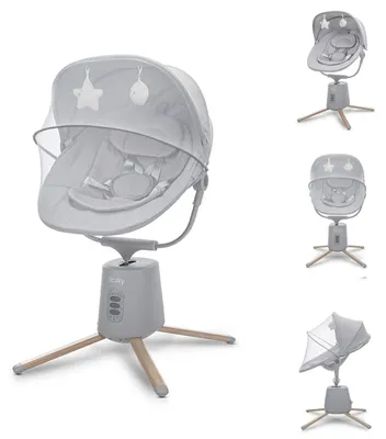 Produktbild von Lorelli Babywippe Storky Musik Bluetooth Fernbedienung Plüschtiere Timer Gurt grau