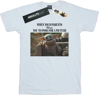 Image de T-shirt pour femme Star Wars - "The Mandalorian Force" (BI45748) (blanc) (taille 5XL)