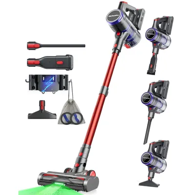 Produktbild von VACTechPro 78KPa Akku Staubsauger 650W Staubsauger Kabellos, 70Min Laufzeit, Akkustaubsauger mit 1,6-Liter-Staubbehälter, 8-Schicht-Filterung