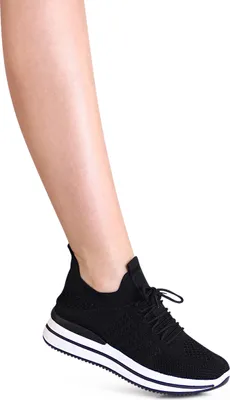 Produktbild von topschuhe24 2842 Damen Light Sneaker Plateau Slipper , Farbe:Schwarz, Größe:36 EU