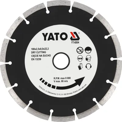 Zdjęcie produktu dla Tarcza diamentowa segmentowa 180 x 22,22 mm, do betonu i granitu