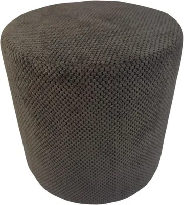 Zdjęcie produktu dla Pufa welurowa ZEFIR DOT 40x40 cm tapicerowana okrągła podnóżek stylowe siedzisko do salonu brązowa