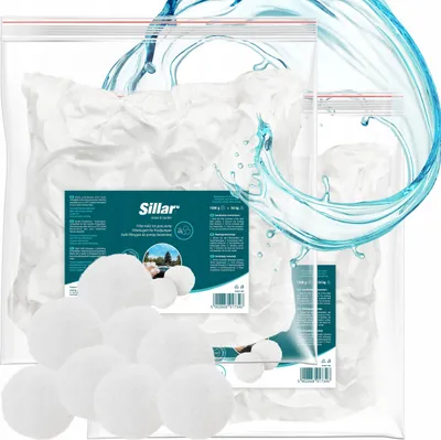 Produktbild von Sillar Filterbälle Filterkugeln Für Pool Sandpumpe 3000g 3Kg weiß - Pool Kartusche Filterballs für Sandfilteranlagen