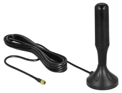 Zdjęcie produktu dla DeLOCK 12587, 5 dBi, 0.698 - 0.96; 1.71 - 2.17; 2.5 - 2.7 GHz, 50 Ω, Antena dookólna, SMA, Męska