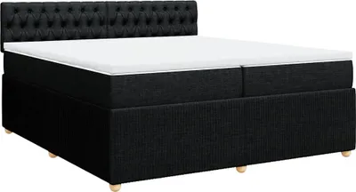 Obrázek produktu pro vidaXL Postel Boxspring s matrací černá 200x200 cm Látka