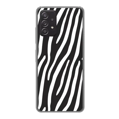 Produktbild von MuchoWow® Handyhülle Schutzhülle Hülle für Samsung galaxy a73 Tiere - Zebradruck - Schwarz Silikon Softcase Handy Hülle - Handyhülle