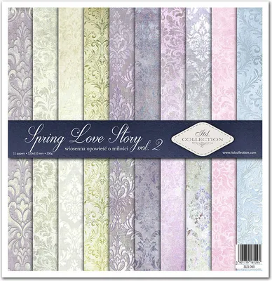 Image de ITD Set 11 Stk 31x32cm einseitig Scrapbooking Papier 200g, Spring love story vol. 2