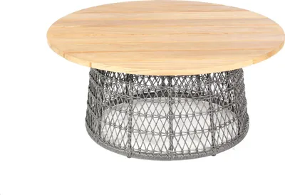 Produktbild von Sonnenpartner Retro Lounge-Tisch Gartentisch ø100 cm Aluminium mit Teakholz