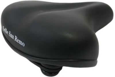 Produktbild von Fahrradsattel Selle San Remo Citybike mit Elastomerfederung und Eckenschutz - Schwarz