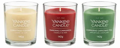 Image de Coffret cadeau Yankee Candle "Moments de Noël Magiques", modèle "Válec", multicolore, floral, comprenant 3 bougies