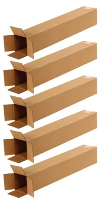 Image de Cratons pliables 5 pièces 150 x 150 x 1200mm Carton Carton d'expédition DHL Tube d'expédition
