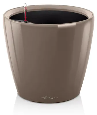 Zdjęcie produktu dla Donica Doniczka Lechuza Do Domu Na Taras CLASSICO LS 21/20 taupe-szarobrązowy połysk