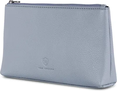 Produktbild von Echtleder Kosmetiktasche für Damen und Herren Kulturbeutel Waschtasche aus Nappaleder Reise Kosmetik Organizer mit Reißverschluss
