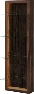 Image de MASSIVMOEBEL24 | Étagère murale en bois d'acacia laqué marron BARK #204