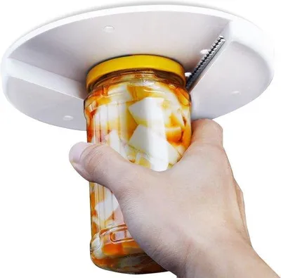 Produktbild von Weißer Flaschenöffner unter dem Schrank, ideal für Senioren