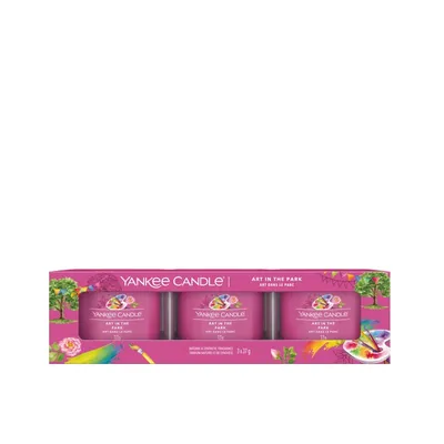 Produktbild von Yankee Candle Art in the Park 3 Glasvotivkerzen á 37g
