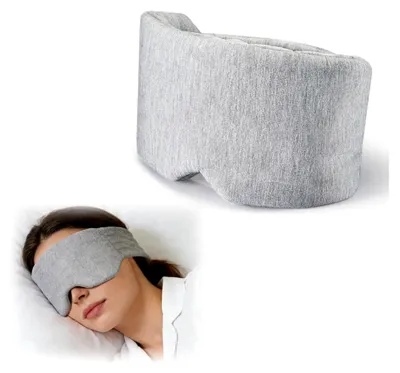 Produktbild von Verdunkelungs Schlafmaske, Weich und Bequem, Schlafmasken mit Gehörschutz, für Nachtschlaf, Reisen und Nickerchen, für Damen, Herre