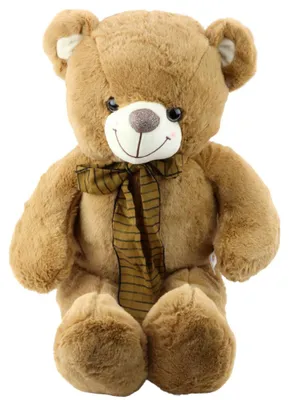 Produktbild von Lean Plüsch-Maskottchen Teddybär Zum Knuddeln Mit Brauner Streifendecke 60Cm