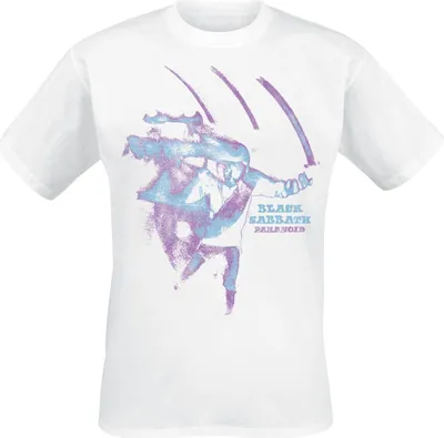 Produktbild von Black Sabbath T-Shirt Herren Paranoid weiß Band-Merch, Bands 100% Baumwolle XL