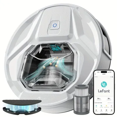 Zdjęcie produktu dla Odkurzacz robot z funkcją mopowania – Inteligentny odkurzacz z Wi-Fi i szczotkami zapobiegającymi splątywaniu