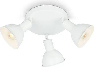 Immagine prodotto di Lampada da soffitto Spot vintage orientabile 3xE14 25W bianco Ø19cm Briloner