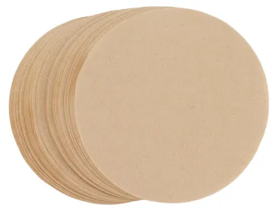 Zdjęcie produktu dla 100 szt. 64 mm okrągły filtr do kawy niebielony naturalny filtr do kawy dla 1 do 2 osób miarka