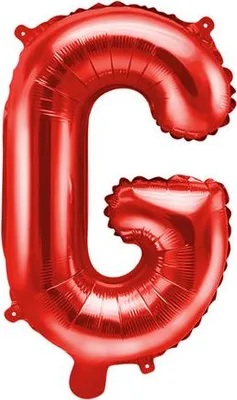 Obrázok produktu pre Fóliový balón písmeno "G", 35 cm, červený (1 balenie / 50 kusov)