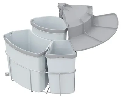 Image de Centre de déchets Nr. 720362 Seau pivotant 19, 12 et 9 litres gris