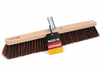 Produktbild von Hochwertiger Straßenbesen 80cm Breit Arenga-Mix-Borsten mit Metall-Stielhalter ohne Stiel Besen für draussen Gartenbesen Kehrbesen