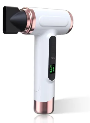 Productafbeelding van Draadloze Haardroger - Oplaadbare Föhn - 15.000 mAh - Wit - USB-oplaadbaar - Ideaal voor Reizen en Kamperen
