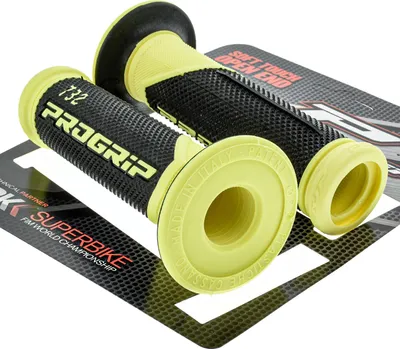 Imagen del producto de PROGRIP, puños para motocicleta, modelo 732OP-YL, 22/25 mm, 125 mm, goma