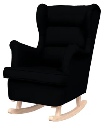 Produktbild von Schaukelsessel Schwarz 74x90x102 cm Stoff