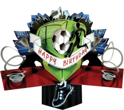 Produktbild von Grußkarte PopUp "Happy Birthday Fußball"