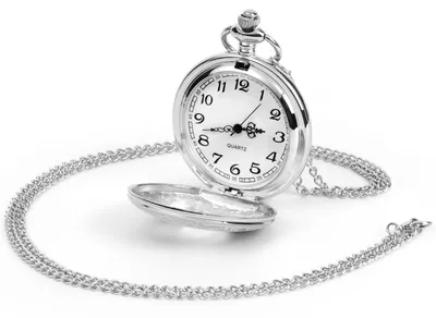 Imagen del producto de Reloj de bolsillo vintage con cadena, números arábigos, de cuarzo, analógico, para hombre