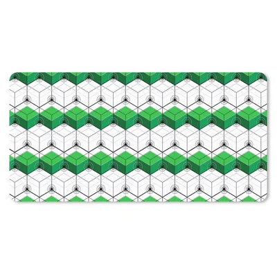 Produktbild von MuchoWow® Mauspad Mousepad Blöcke - Muster - 3D - Grün 60x30 cm - Mousepads - Maus Mat - Pad - Mausunterlage - Nachhaltig