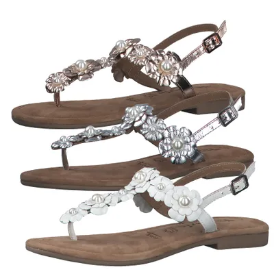 Produktbild von Tamaris Damen Sandaletten Riemchensandalen Zehentrenner 1-28123-28, Größe:37 EU, Farbe:Weiß