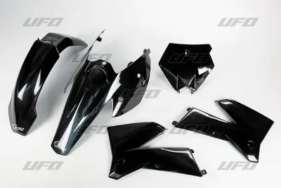 Obrázok produktu pre Ufo Komplet Plastików Ktm Sx '05-'06, Exc '05-'07 Kolor Czarny (Kt503E001) (Błotnik Tył Bez Pinów Na Lampę)