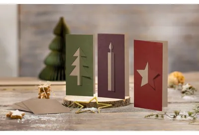 Image de sigel DS082 sigel set de cartes de Noël "Cut-out style", DIN long
