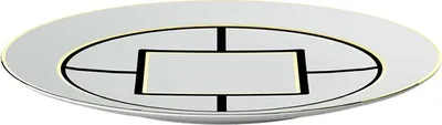 Produktbild von Villeroy & Boch MetroChic, Frühstücksteller, Rund, Porzellan, Schwarz, Gold, Weiß, 21,9 cm, 20 mm