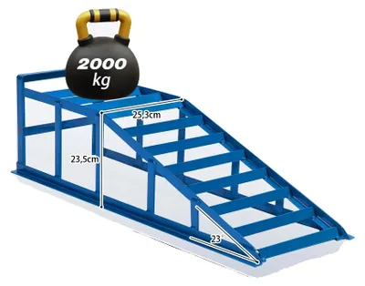 Image de Rampes automatiques, structure robuste, conception antidérapante, couleur bleue