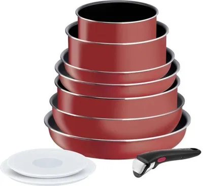 Produktbild von TEFAL L1529402 INGENIO EASY COOK N CLEAN Set 10 Stück : Poeles + Kasserollen + Wok + Sauteuse + Couvercles hermétiques + Poign